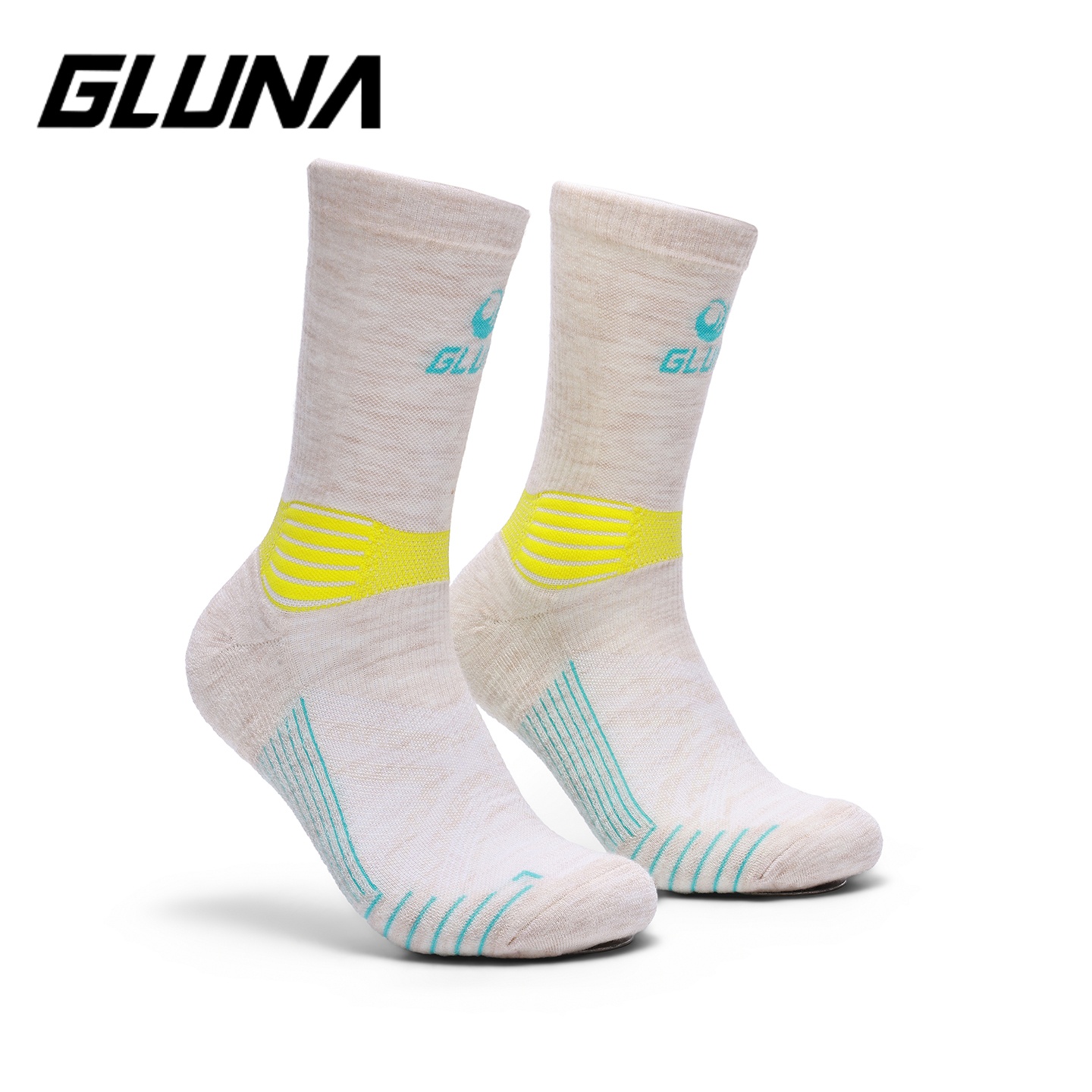 Wool Hiking Sock - Meias esportivas GLUNA para caminhadas, corrida,