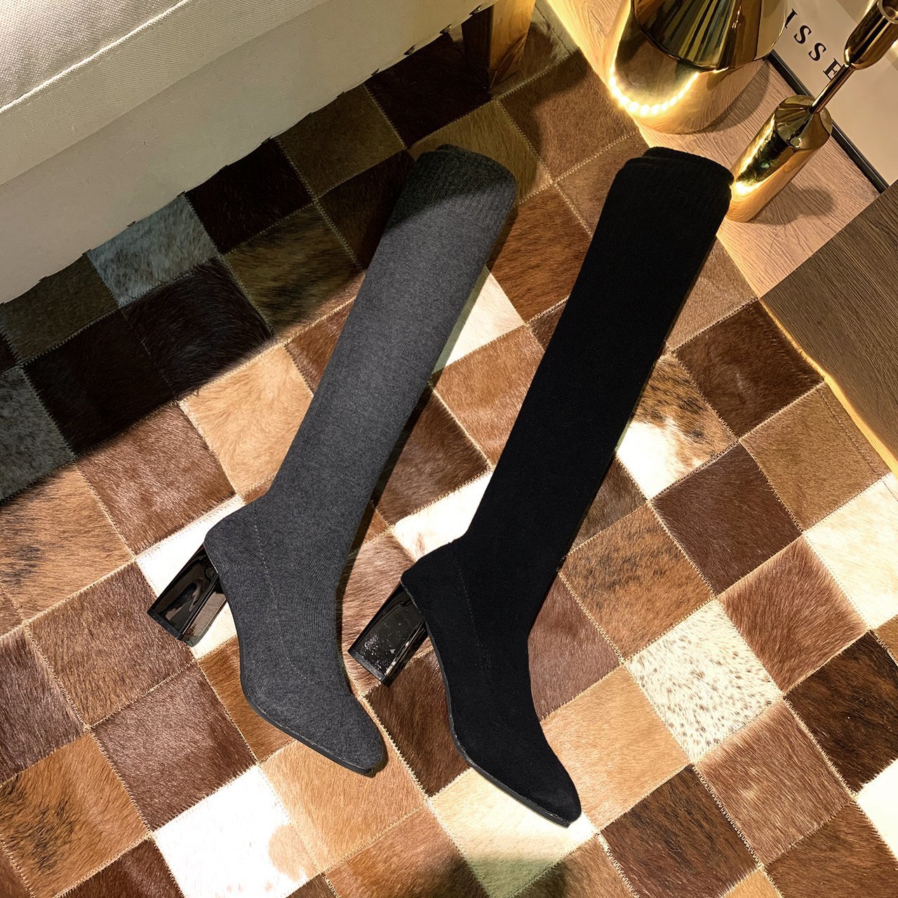 Botas de Meia Femininas 2026:  - Knee High Sock Women avaliação e preço